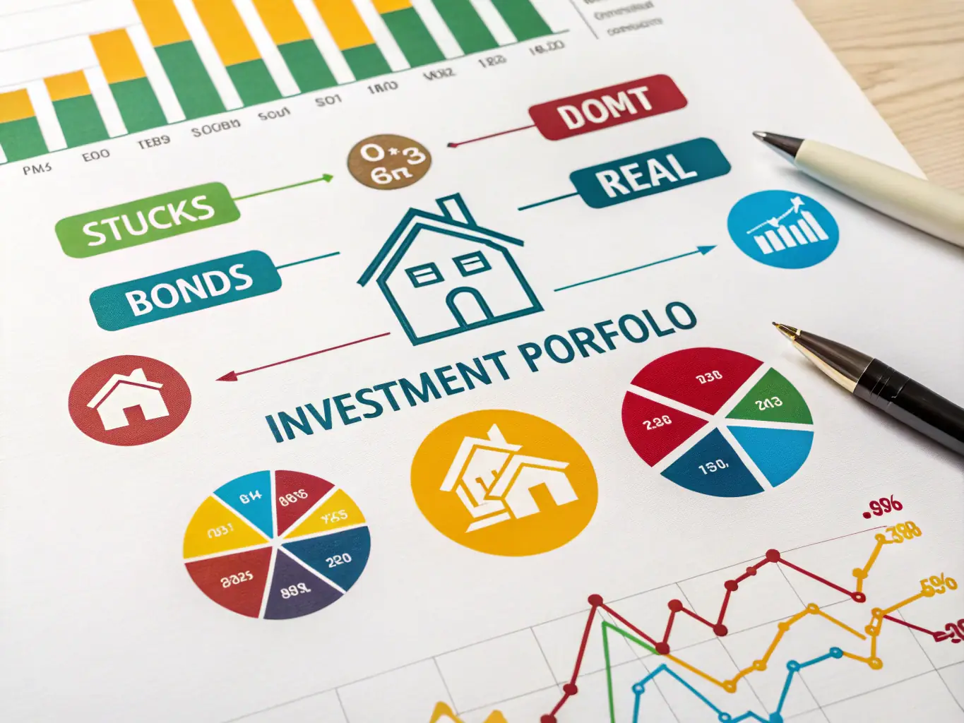 A visual representation of a diversified crypto portfolio, showcasing different asset allocations and risk levels.