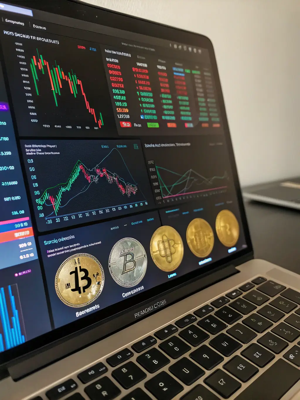 A graph showing a diversified crypto portfolio with various assets, illustrating the benefits of portfolio management.